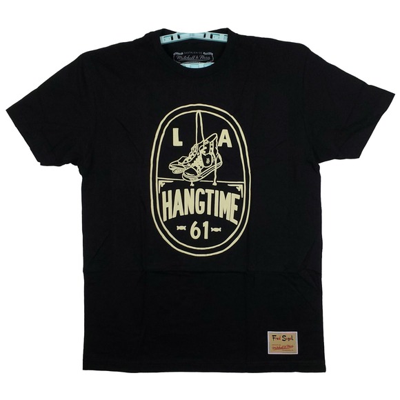 Fred Segal x Mitchell & Ness‎ Large Shirt LA 61 Hangtime Shoes Art Black NWT - Picture 1 of 7
